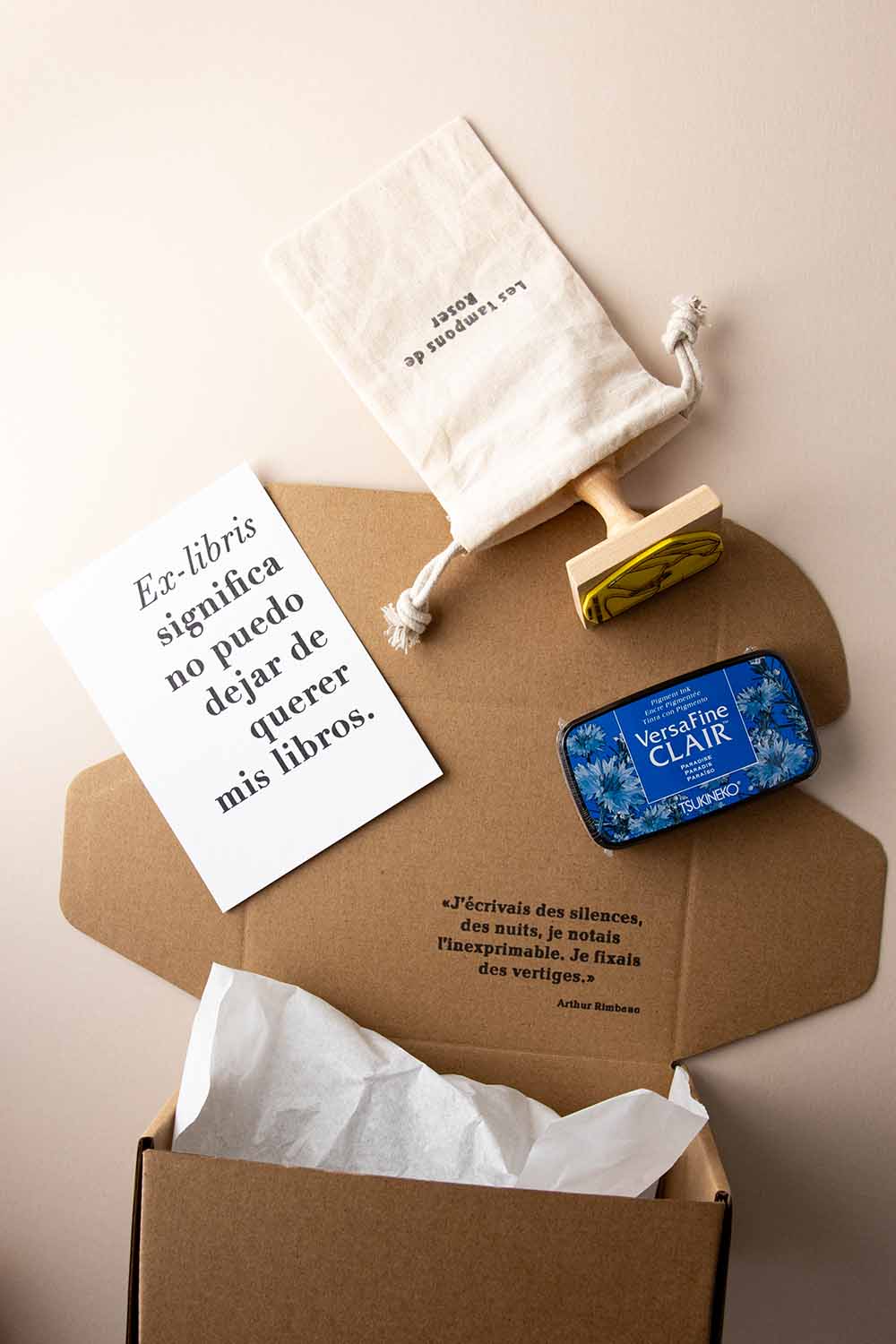 Envoltorio ex-libris camino de montaña