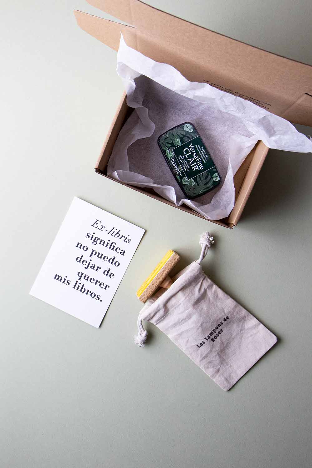 Envoltorio ex-libris fecha rectángulo