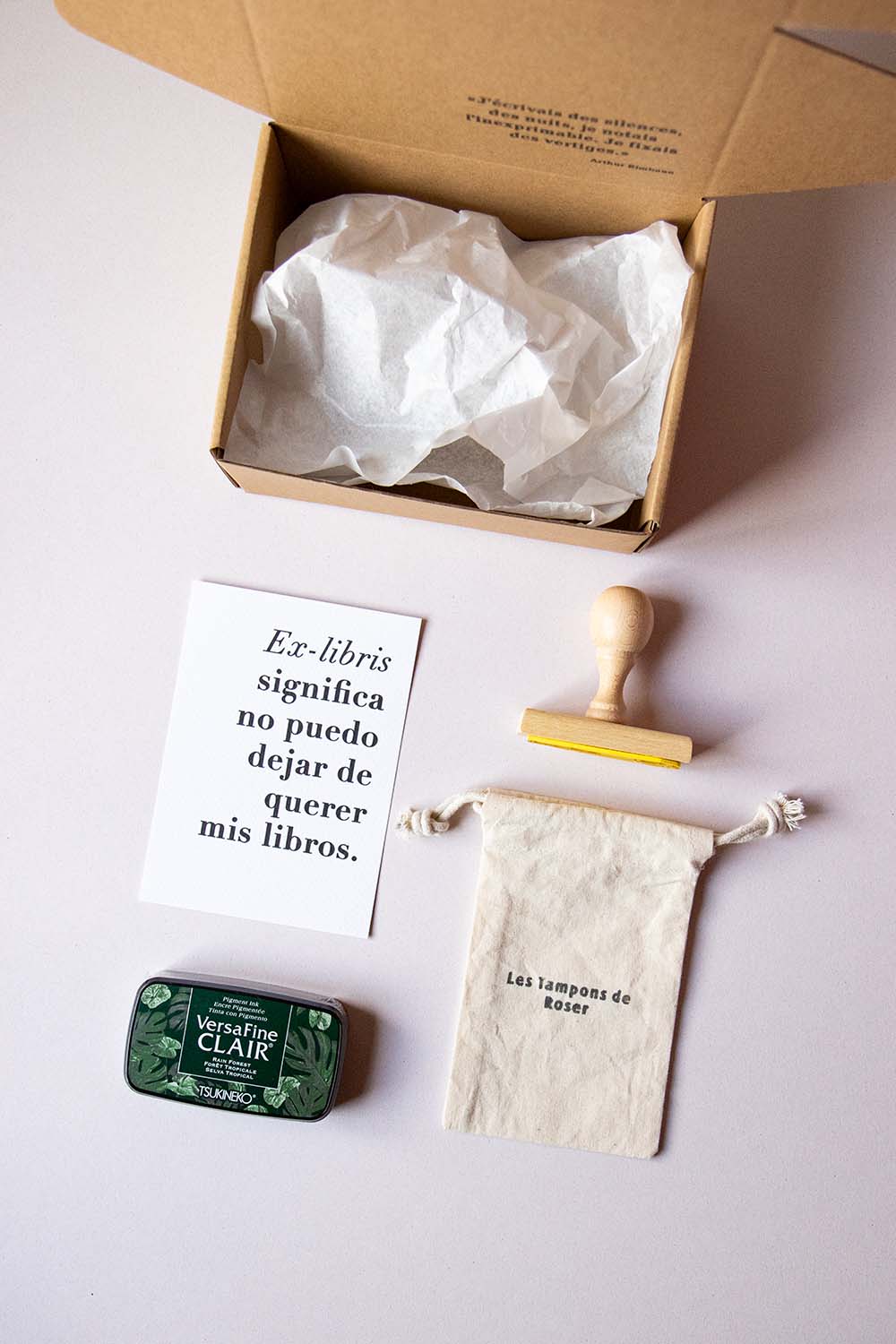 Envoltorio ex-libris Paseo con una baguette