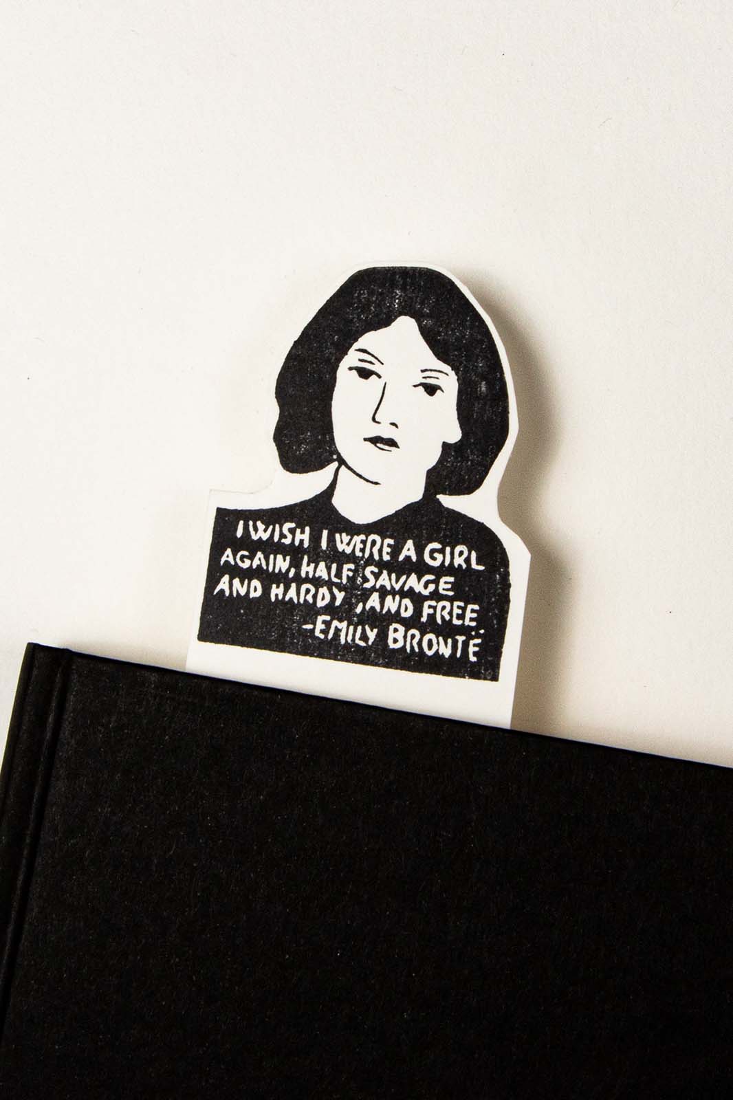 Marcapáginas con el retrato de Emily Brontë