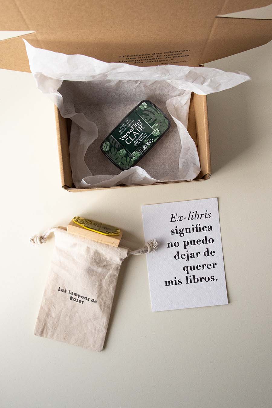 Envoltorio ex-libris jarrón con flores